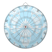 Blaue viktorianische Schädel Dartscheibe (vorne)