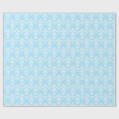 Blaue viktorianische Schädel Geschenkpapier (Flach)