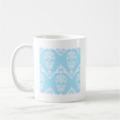 Blaue viktorianische Schädel Kaffeetasse (Links)