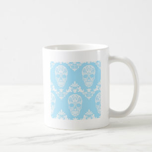 Blaue viktorianische Schädel Kaffeetasse