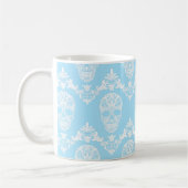 Blaue viktorianische Schädel Kaffeetasse (Links)