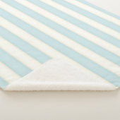 Blaue Viktorianische Streifen Klassischer Hütte Sherpadecke (3/4)