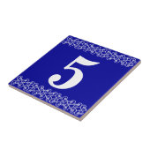 Blaue Viktorianische Zahlenteile Fliese (Seite)