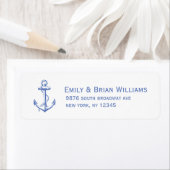 Blaue Vintage Ankerillustration (Insitu)