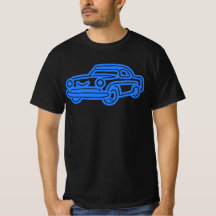 Blaue Vintage-Auto-Illustration