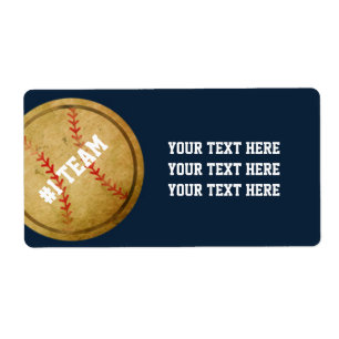 Blaue Vintage-Baseball-Team-Sportaufkleber Etikett