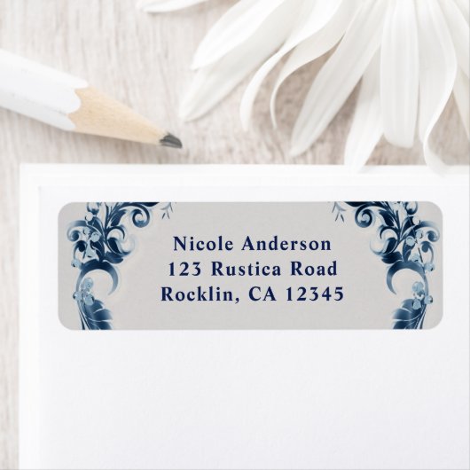 Blaue Vintage Blume Hochzeitsfeier (Insitu)