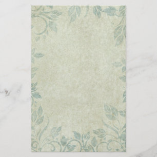 Blaue Vintage Blütenpflanze Briefpapier