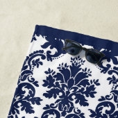 Blaue Vintage Damasken Strandtuch (Beispiel)
