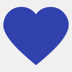 Blaue Vintage-Einfarbig Herz-Aufkleber