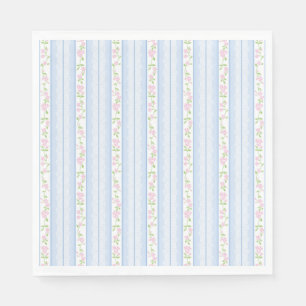 Blaue Vintage-Fancy-Blumen-Party-Dessert Serviette