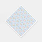 Blaue Vintage Fancy Florale Party Desserts Serviette (Ecke)