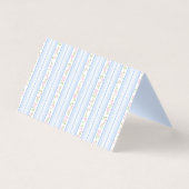 Blaue Vintage Fancy Florale Tischdeko Namenskarte (Rückseite)