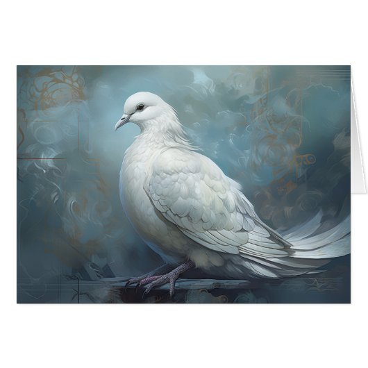 Blaue Vintage-Hochzeitstaube (Vorderseite (Horizontal))