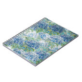 Blaue Vintage Hydrangea-Blume Notizblock (Linke Seite)