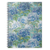 Blaue Vintage Hydrangea-Blume Notizblock (Vorderseite)
