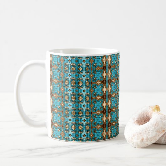 Blaue Vintage-Klassiker-Sonnenbrille Kaffeetasse (Mit Donut)