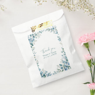 blaue Vintage-Küstensegelyacht Blaue Blumenehe Geschenktütchen