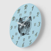 Blaue Vintage Militärzeit große Uhr (Winkel)