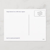 Blaue Vintage Ostern-Mützen-Postkarte Feiertagspostkarte (Rückseite)