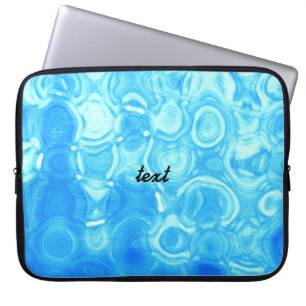 Blaue Vintage-Retro-Glamour-Mode-Kreis-Kunst Laptopschutzhülle