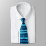 Blaue Vintage Retro moderne abstrakte tropische Krawatte<br><div class="desc">Blaue Vintage Retro moderne abstrakte tropische Wellen</div>