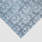 Blaue Vintage Schmetterlinge Seidenpapier (Ausschnitt)