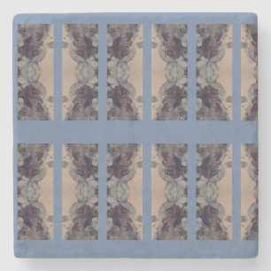 Blaue Vintage Steinuntersetzer