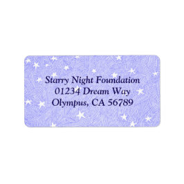 Blaue Vintage Sterne zum Ettieren des benutzerdefi Adressaufkleber