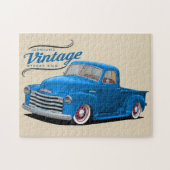 Blaue Vintage Straße Rod Puzzle (Horizontal)