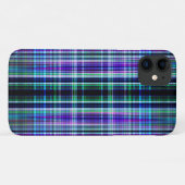 Blaue Vintage Streifen Case-Mate iPhone Hülle (Rückseite (Horizontal))