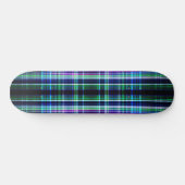 Blaue Vintage Streifen Skateboard (Horizontal)