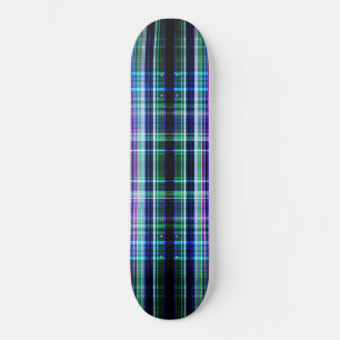 Blaue Vintage Streifen Skateboard