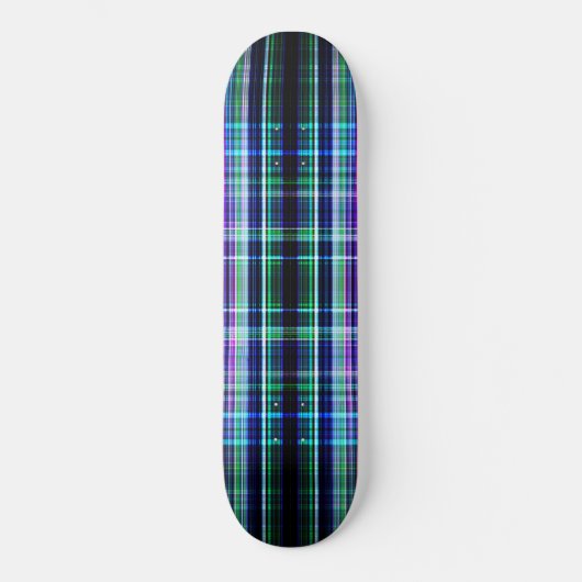 Blaue Vintage Streifen Skateboard (Vorderseite)
