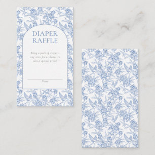 Blaue Vintage-Toile-de-Jouy-Jungen-Baby-Party Begleitkarte