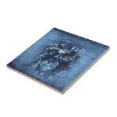 Blaue Vintage-Trauben Gips Fliese (Seite)