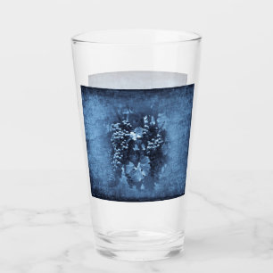 Blaue Vintage-Trauben Gips Glas
