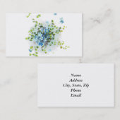 Blaue Vintage Vergissmeinnichte Visitenkarte (Vorne/Hinten)