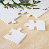 Blaue Vintage-Vögel Puzzle (Seite)