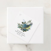 Blaue Vintage Vogelart und Krone Geschenkanhänger (Beispiel)