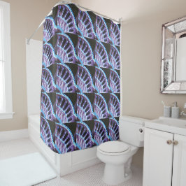 BLAUE VIOLET ARCHITEKTURELLE FANS DUSCHVORHANG
