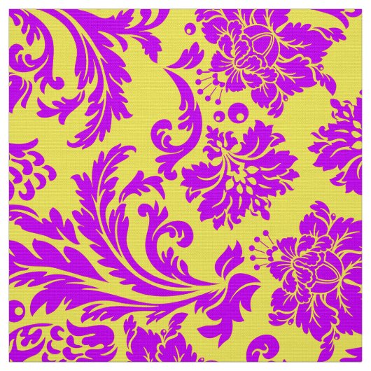 Blaue Violett- und gelbe Blumenfässern Stoff (Muster)