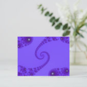 Blaue Violette Doppelte Spirale Postkarte (Stehend Vorderseite)