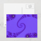 Blaue Violette Doppelte Spirale Postkarte (Vorne/Hinten)