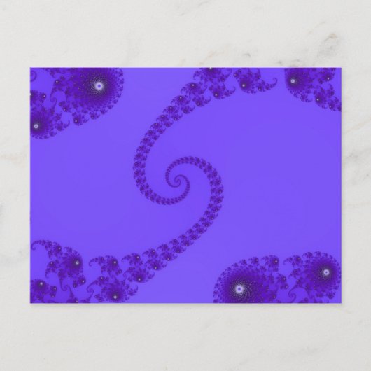 Blaue Violette Doppelte Spirale Postkarte (Vorderseite)