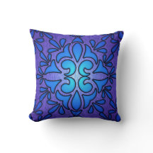 Blaue Violette Glasmalerei-Design