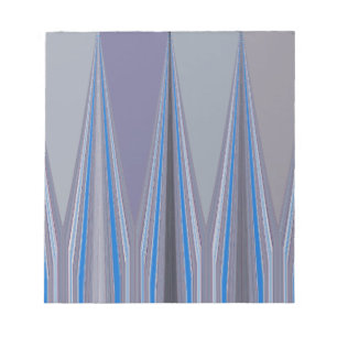 Blaue, violette, graue Chevron-Kunststoffdruck Notizblock