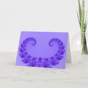 Blaue violette Herz-Grußkarte Karte