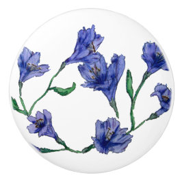 Blaue Violette Keramikknauf