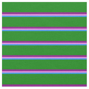 Blaue, violette, Lila und grüne Streifen Stoff